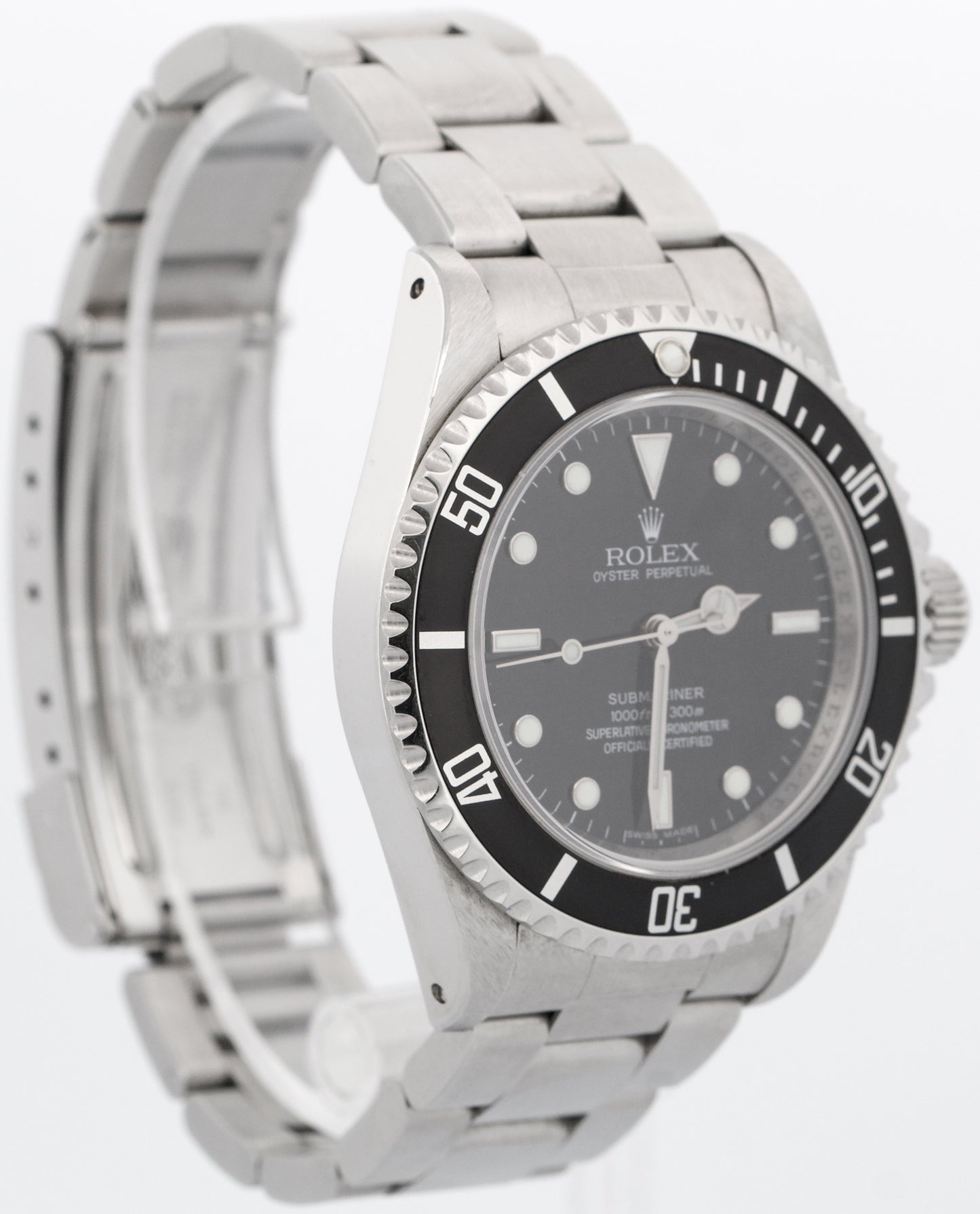 UNPOLISHED Rolex Submariner No-Date Black  REHAUT Stainless Steel 40mm 14060