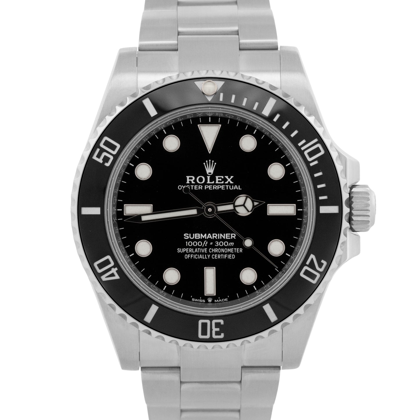 2021 PAPERS Rolex Submariner No-Date BLACK Steel 41mm 124060 LN Watch BOX