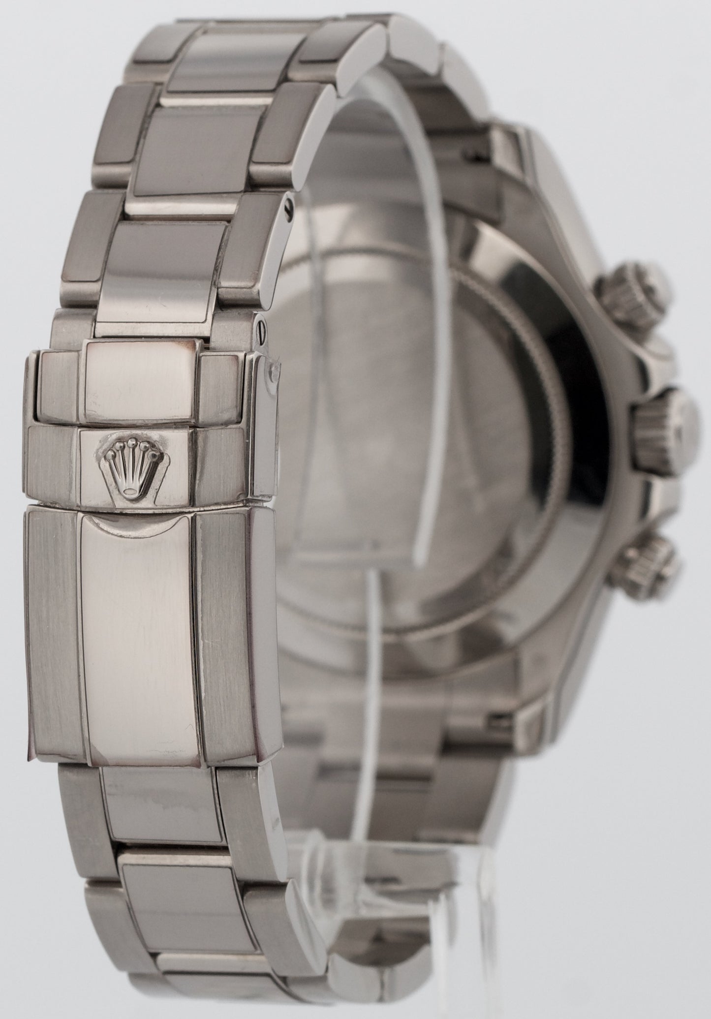 Rolex Daytona Cosmograph SILVER RACING Arabic Red 18K White Gold Watch 116509