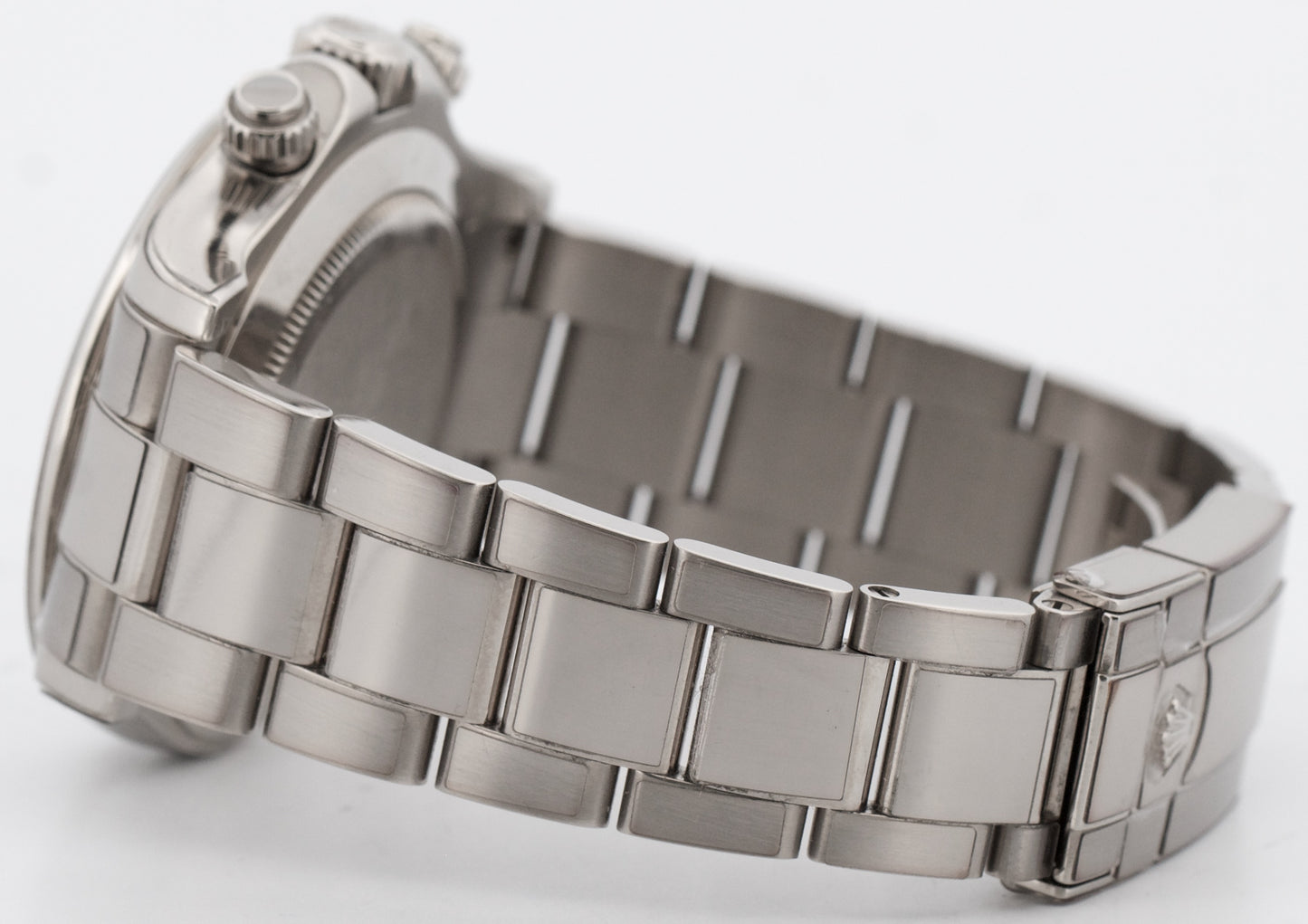 Rolex Daytona Cosmograph SILVER RACING Arabic Red 18K White Gold Watch 116509