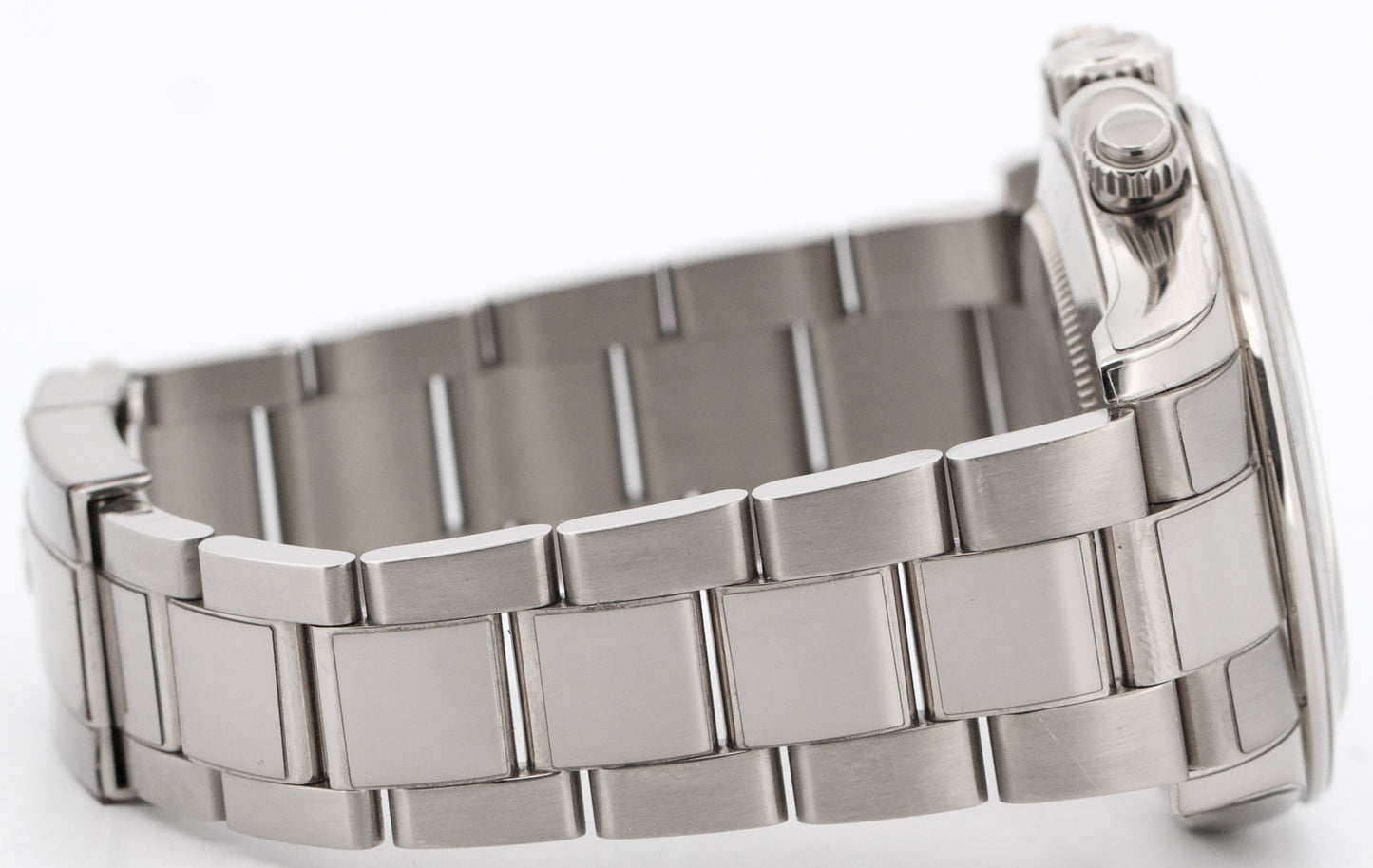 Rolex Daytona Cosmograph SILVER RACING Arabic Red 18K White Gold Watch 116509