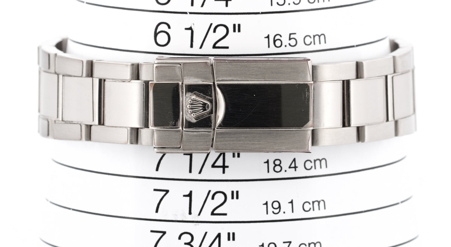 Rolex Daytona Cosmograph SILVER RACING Arabic Red 18K White Gold Watch 116509