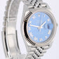 2023 PAPERS Rolex DateJust 41mm Steel AZZURRO Blue Roman 126334 Watch BOX