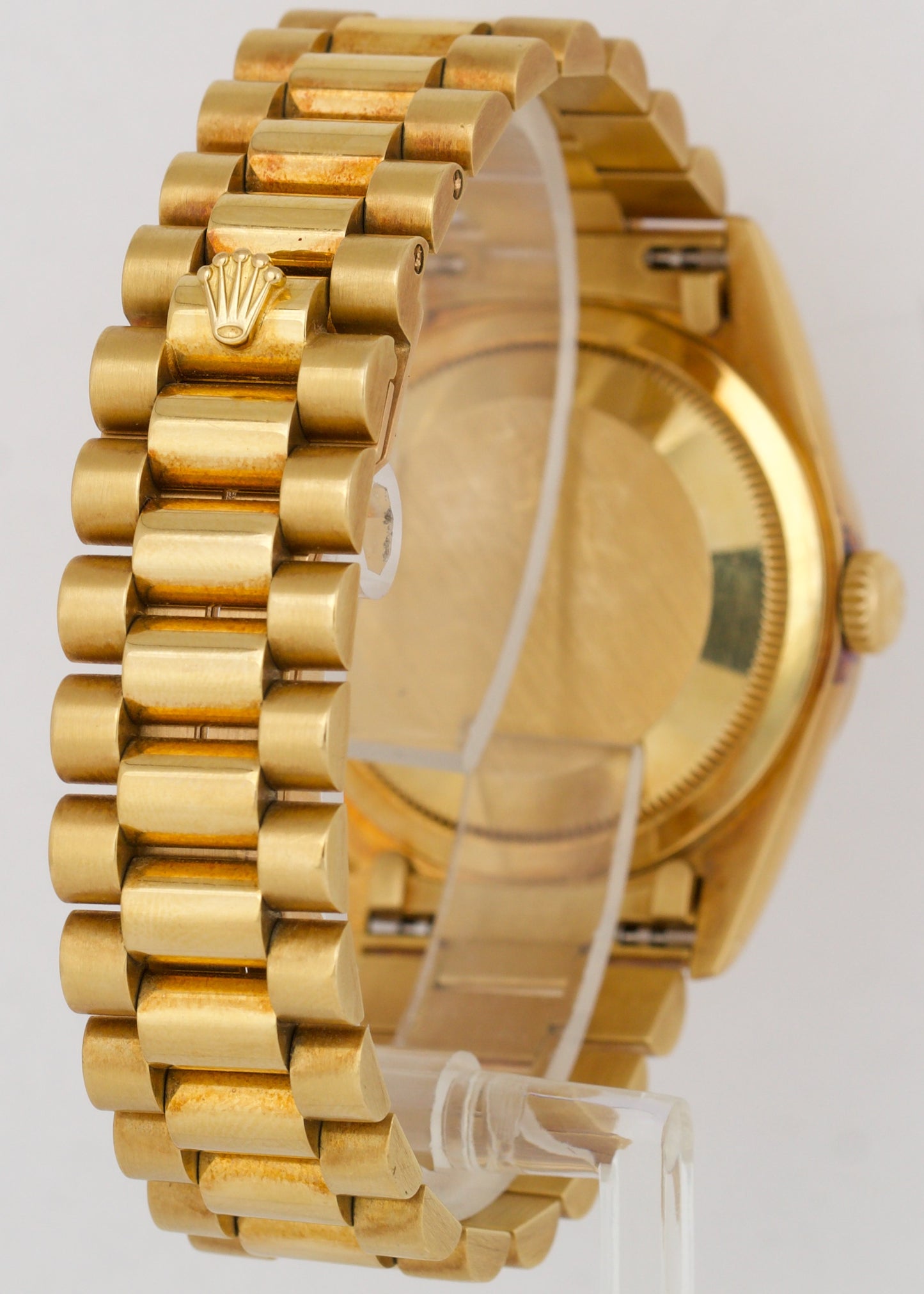 UNPOLISHED Rolex Day-Date President CHAMPAGNE 18K Yellow Gold 36mm Fluted 18238