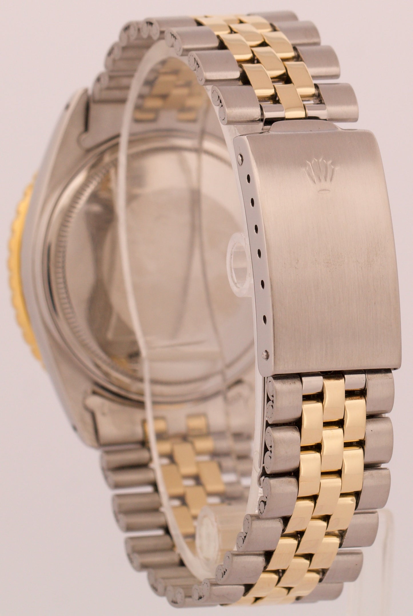VINTAGE Rolex DateJust 36mm CHAMPAGNE Turn-O-Graph JUBILEE Steel 18K Gold 16253