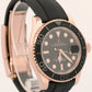 Rolex Yacht-Master BLACK 18K Rose Gold OYSTERFLEX Rubber Everose 40mm 116655