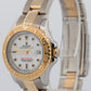 Ladies Rolex Yacht-Master WHITE 18K Yellow Gold Steel 29mm Two-Tone 169623 Watch