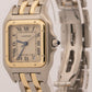 Ladies Cartier Panthere Midsize IVORY 18K Gold Steel TWO ROW 27mm Quartz 83949