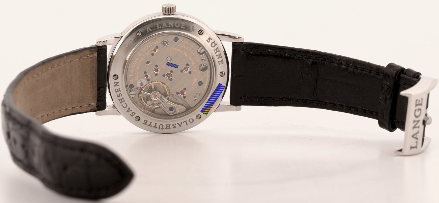 A. Lange & Sohne 1815 Up/Down SILVER 950 Platinum Leather Manual 35mm 221.025
