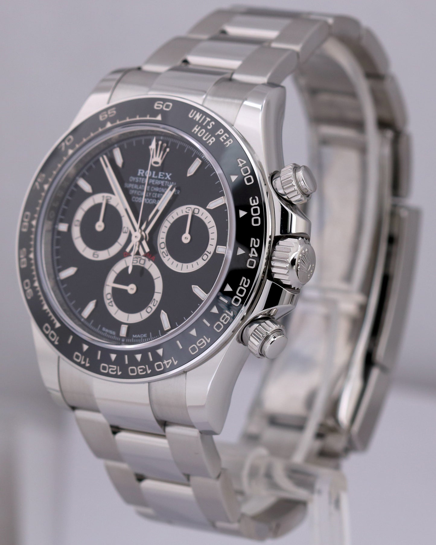 Rolex Daytona Cosmograph BLACK Ceramic 40mm Stainless Steel 126500 LN Watch BOX
