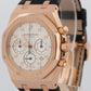 Audemars Piguet Royal Oak Chronograph WHITE 18k Rose Gold Leather 39mm 26022OR