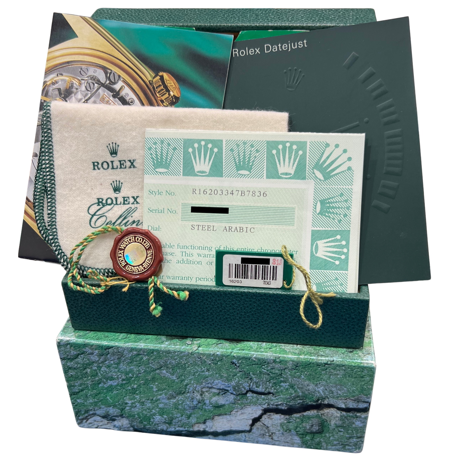 PAPERS Rolex DateJust 36mm Champagne Two-Tone 18K Gold Oyster 16203 Watch BOX