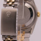 Rolex DateJust BLUE CONCENTRIC 36mm DIAMOND 18K Yellow Gold Steel JUBILEE 16263