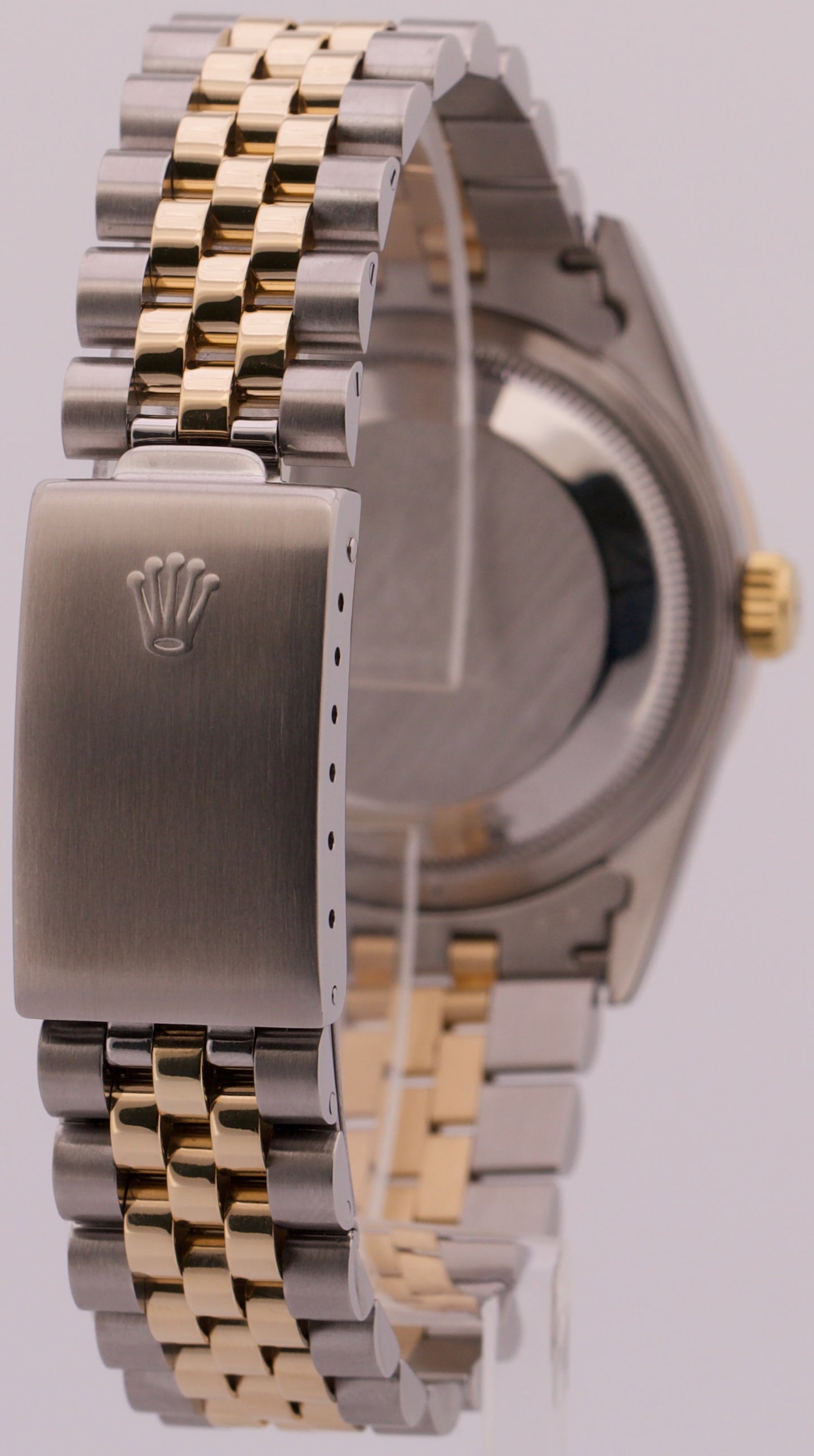 Rolex DateJust BLUE CONCENTRIC 36mm DIAMOND 18K Yellow Gold Steel JUBILEE 16263