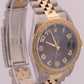 Rolex DateJust BLUE CONCENTRIC 36mm DIAMOND 18K Yellow Gold Steel JUBILEE 16263