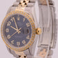 Rolex DateJust BLUE CONCENTRIC 36mm DIAMOND 18K Yellow Gold Steel JUBILEE 16263