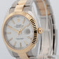 2023 PAPERS Rolex DateJust 41 WHITE Two-Tone Gold Steel 41mm 126333 Watch BOX