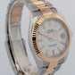 2023 PAPERS Rolex DateJust 41 WHITE Two-Tone Gold Steel 41mm 126333 Watch BOX