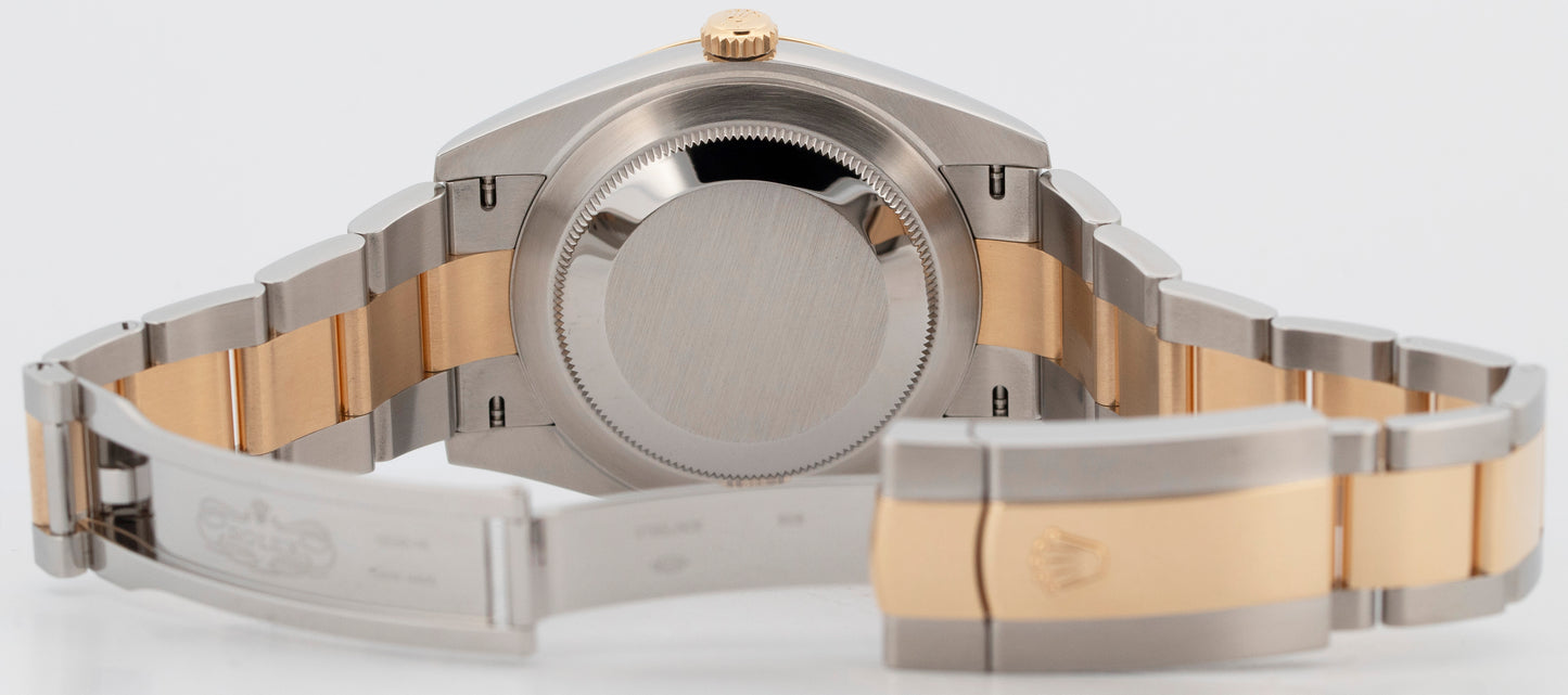 2023 PAPERS Rolex DateJust 41 WHITE Two-Tone Gold Steel 41mm 126333 Watch BOX