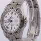 UNPOLISHED Rolex Explorer II POLAR WHITE Steel 40mm NO-HOLES Oyster 16570 Watch