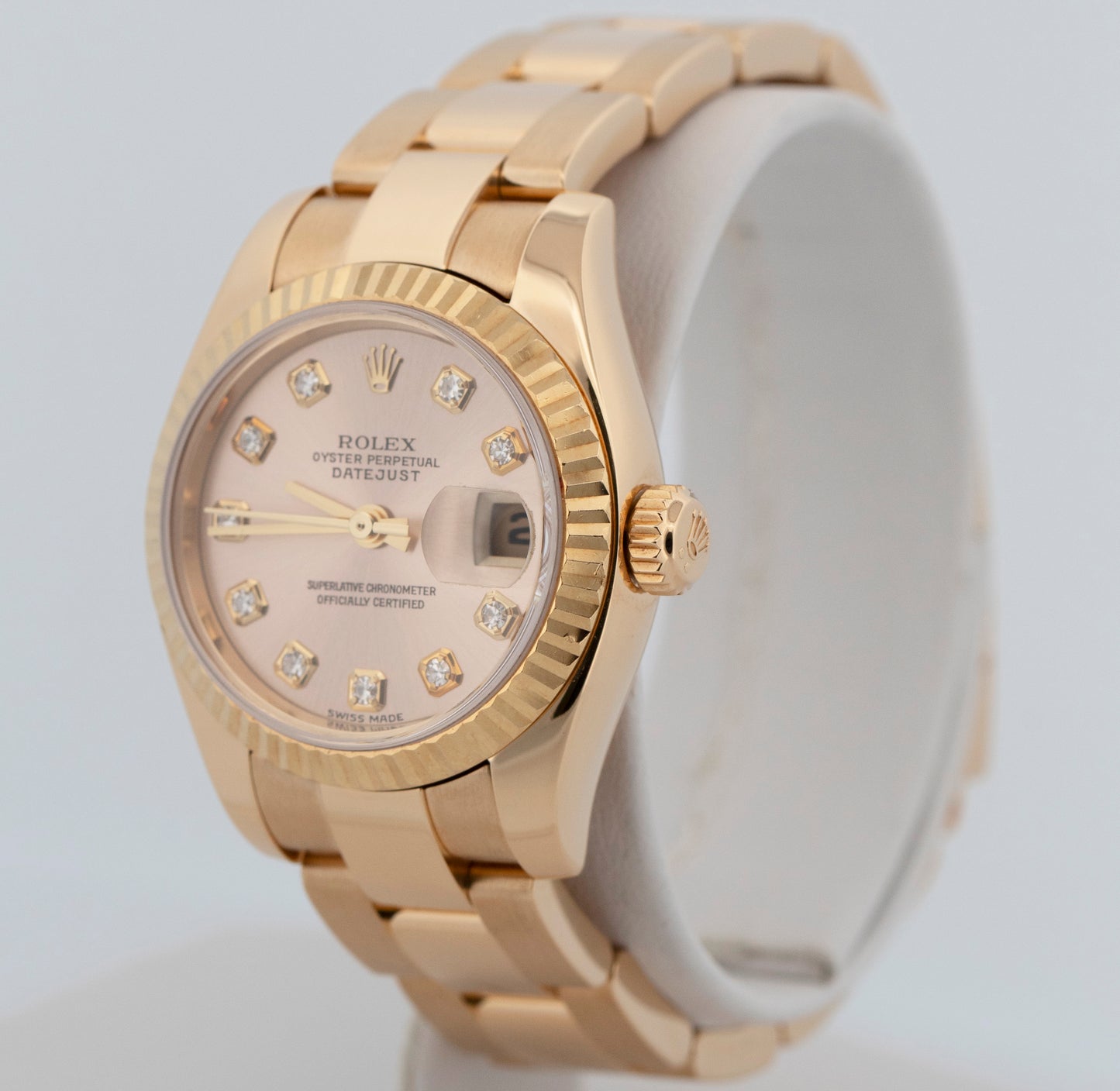 2003 PAPERS Rolex DateJust President SILVER Yellow Gold 26mm 179178 Watch BOX