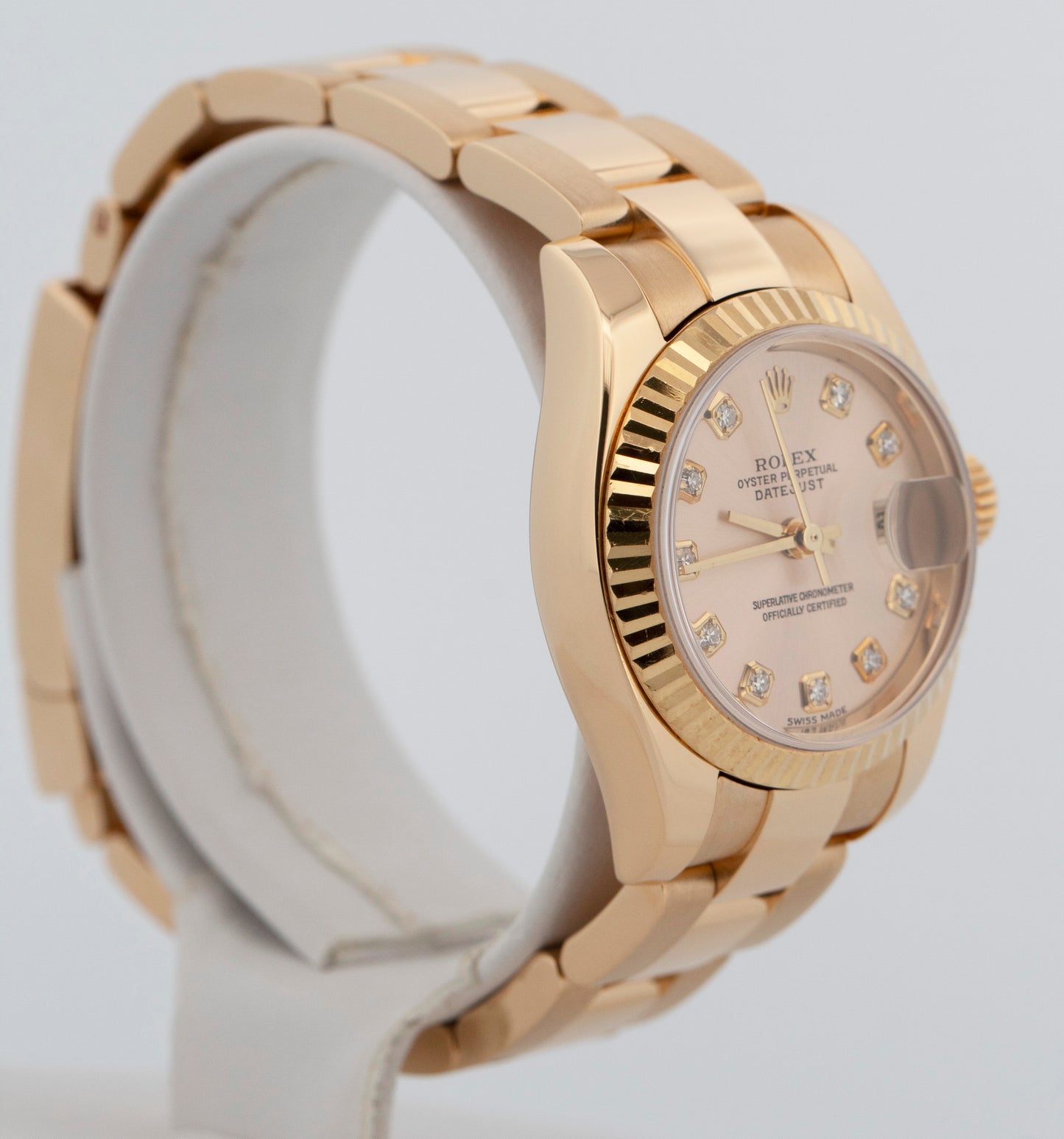 2003 PAPERS Rolex DateJust President SILVER Yellow Gold 26mm 179178 Watch BOX