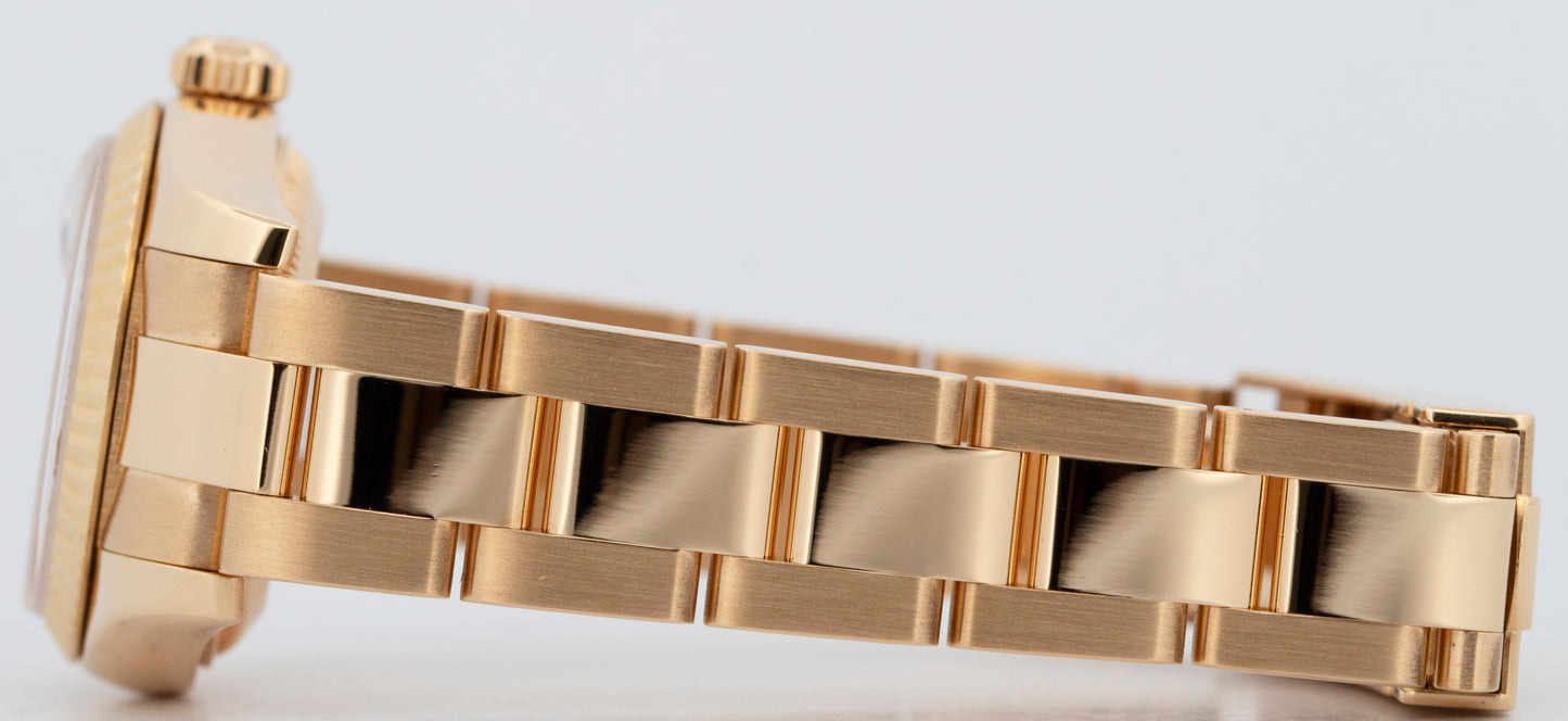 2003 PAPERS Rolex DateJust President SILVER Yellow Gold 26mm 179178 Watch BOX