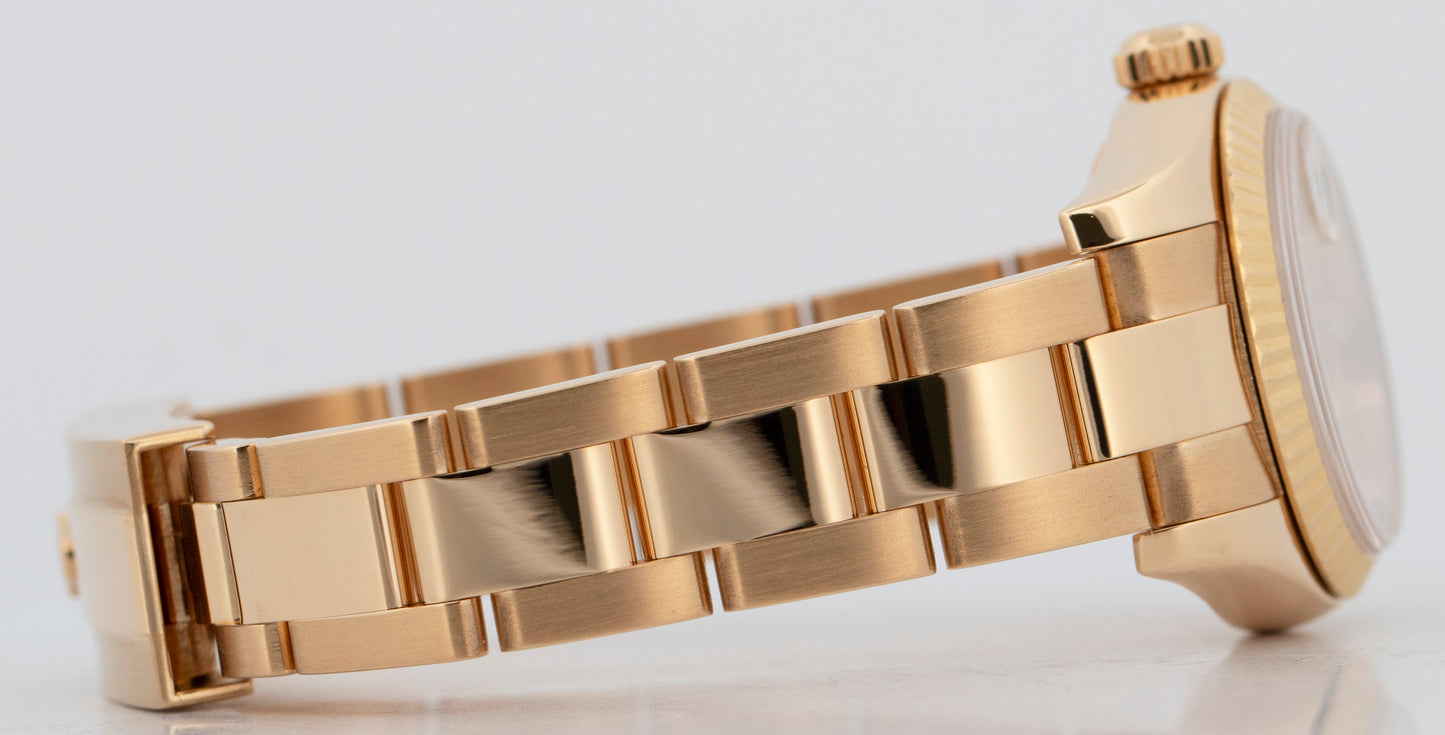 2003 PAPERS Rolex DateJust President SILVER Yellow Gold 26mm 179178 Watch BOX