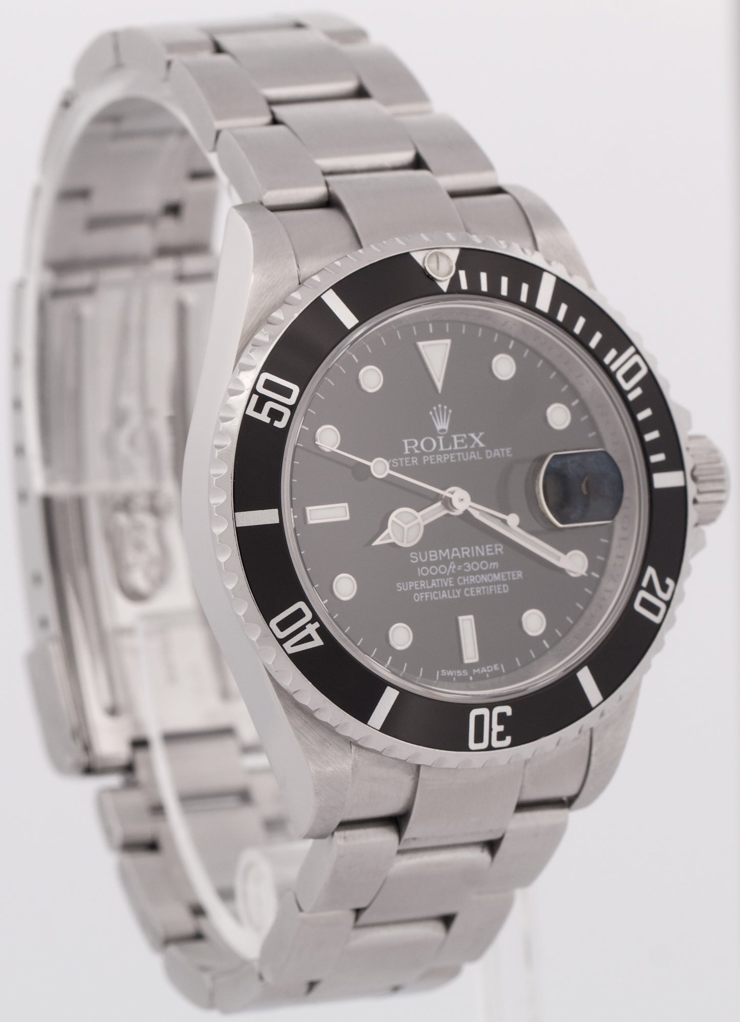 UNPOLISHED PAPERS Rolex Submariner Date REHAUT Black RANDOM SERIAL 16610 BOX