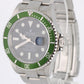 Rolex Submariner Date 16610 LV KERMIT REHAUT Steel GREEN BEZEL 40mm Watch