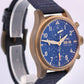 PAPERS IWC Pilot Chronograph BLUE Leather BRONZE 41mm IW388109 Watch BOX