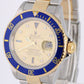 Rolex Submariner Date 40mm Two-Tone SERTI DIAMOND CHAMPAGNE 16613 NO-HOLES Watch