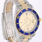 Rolex Submariner Date 40mm Two-Tone SERTI DIAMOND CHAMPAGNE 16613 NO-HOLES Watch