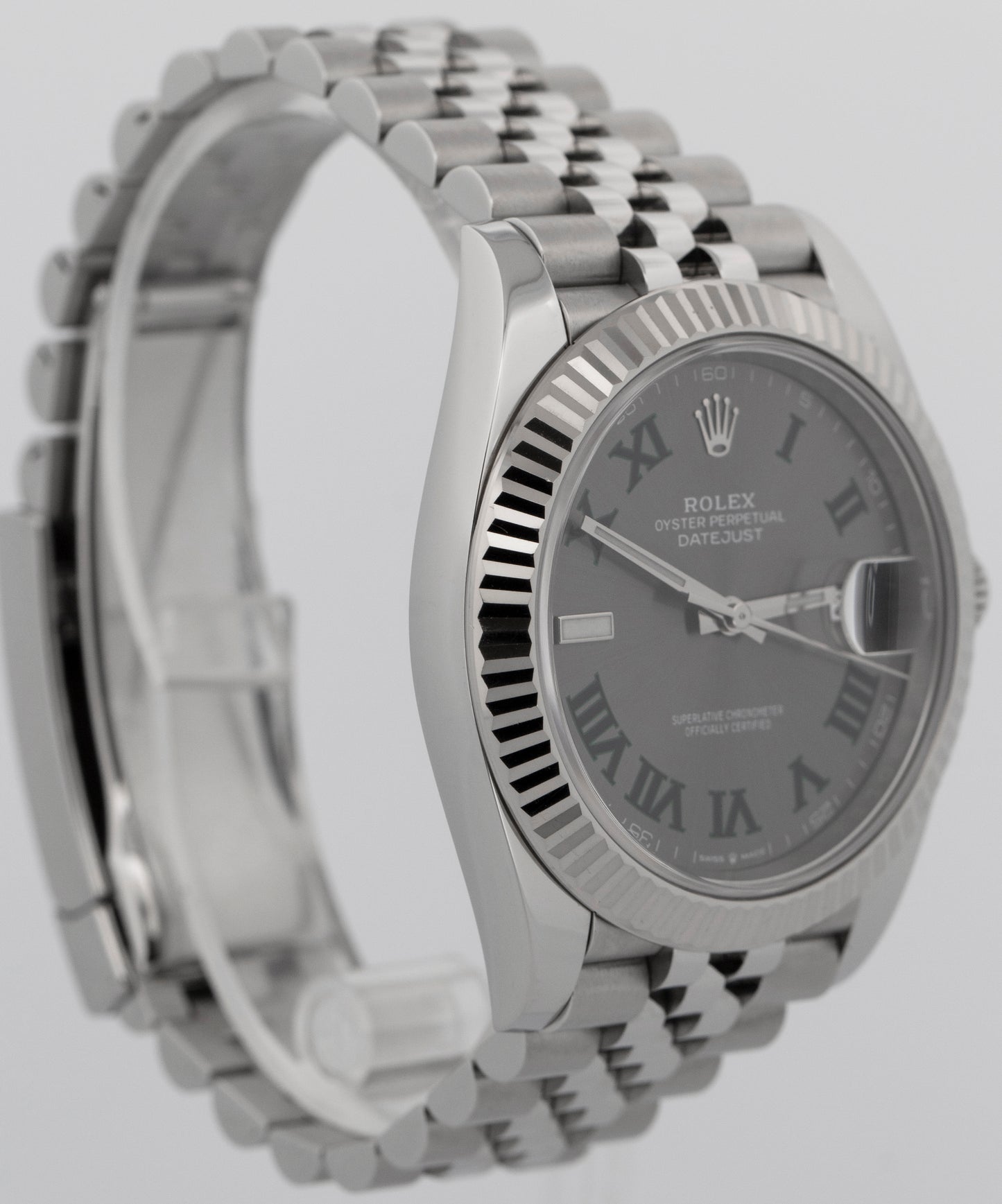 2021 PAPERS Rolex DateJust 41 WIMBLEDON Rhodium Steel 41mm 126334 Watch BOX