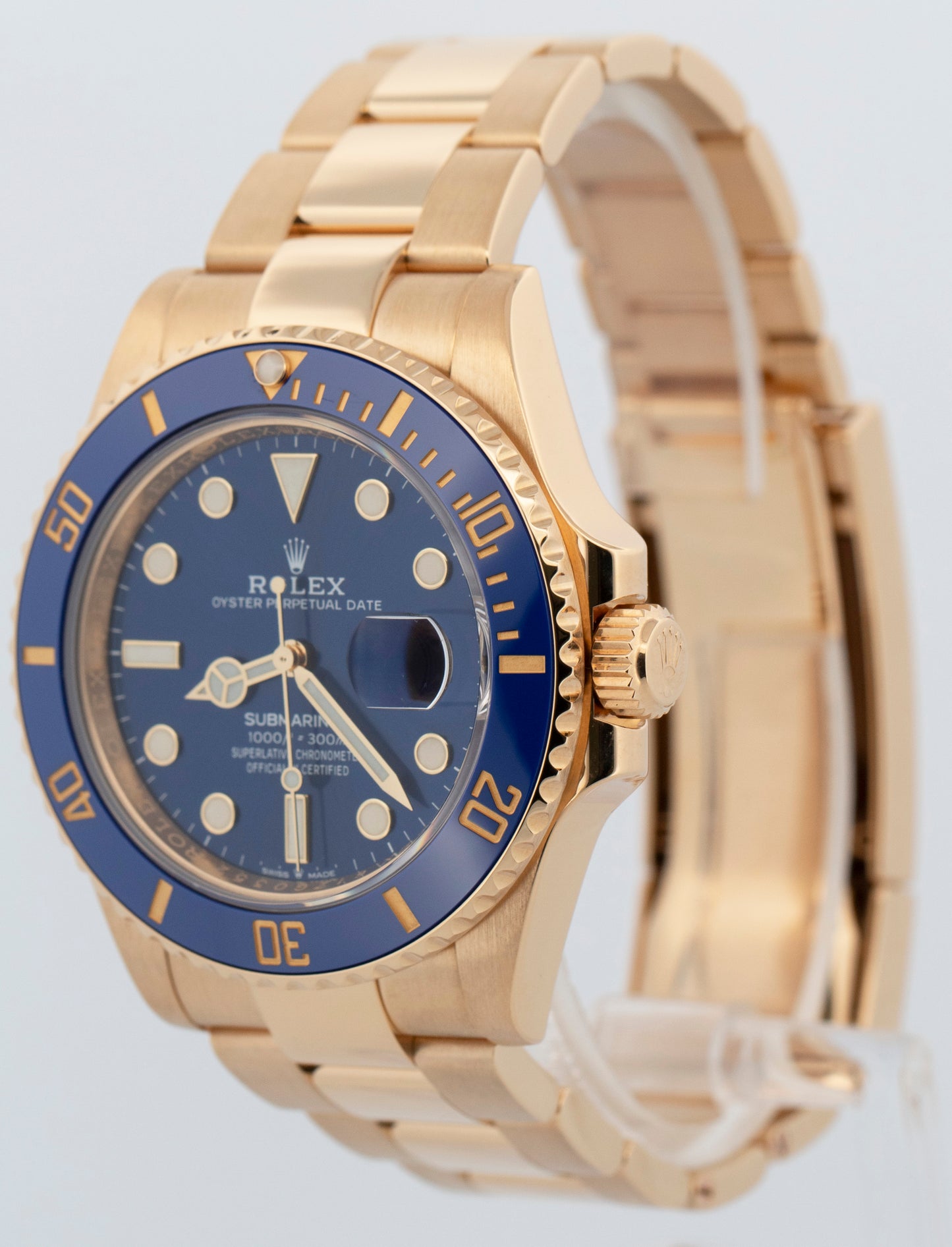 2023 PAPERS Rolex Submariner Date BLUE 18K Yellow Gold 41mm 126618 LB Watch BOX