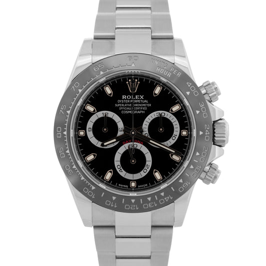 2019 PAPERS Rolex Daytona Cosmograph BLACK Steel 40mm 116500 LN Watch BOX