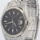 VINTAGE 1946 Rolex DateJust 36mm Black RED ROULETTE 14K Steel JUBILEE Watch 6605