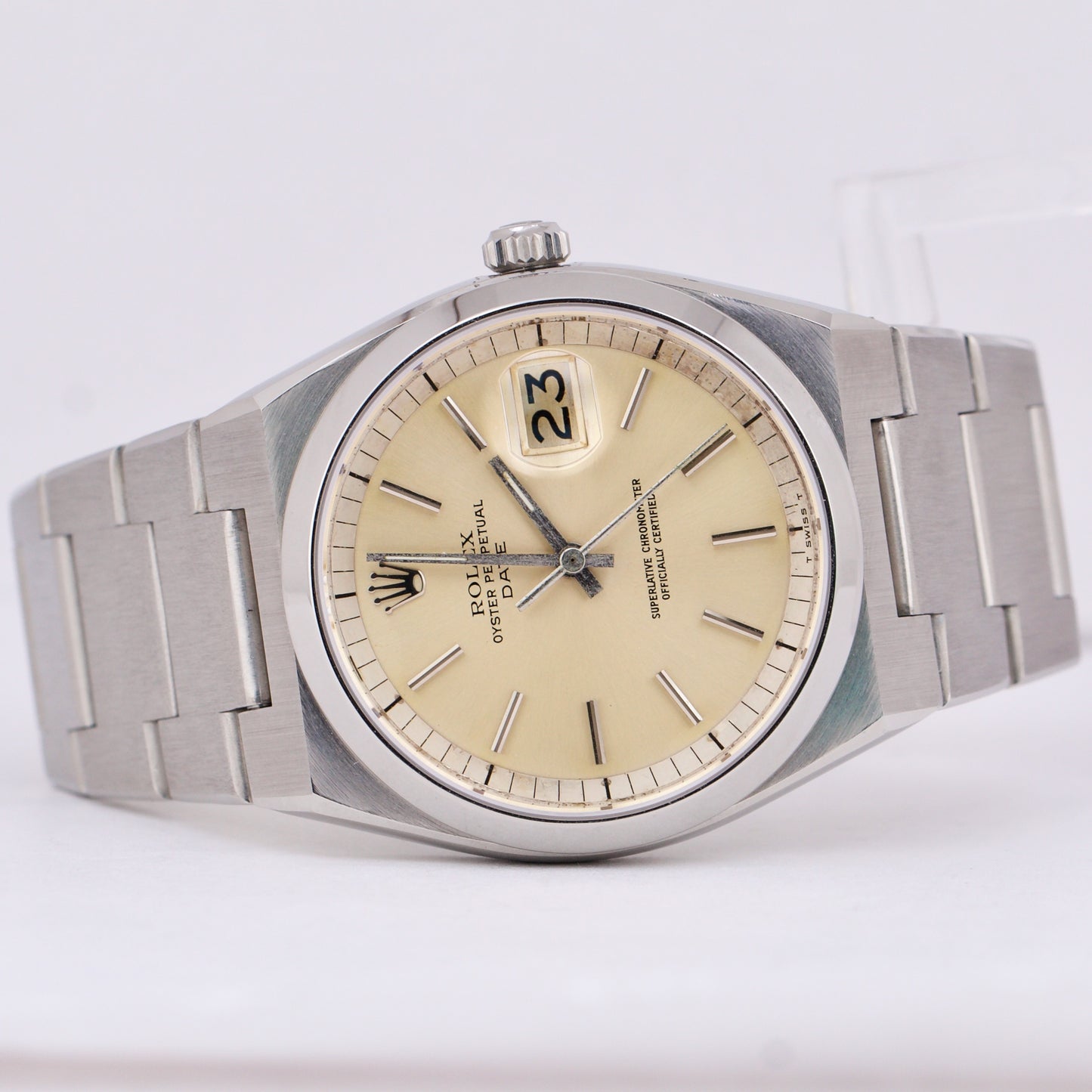 RARE Rolex Oyster Perpetual Date Stainless Steel 36mm Silver Automatic 1530