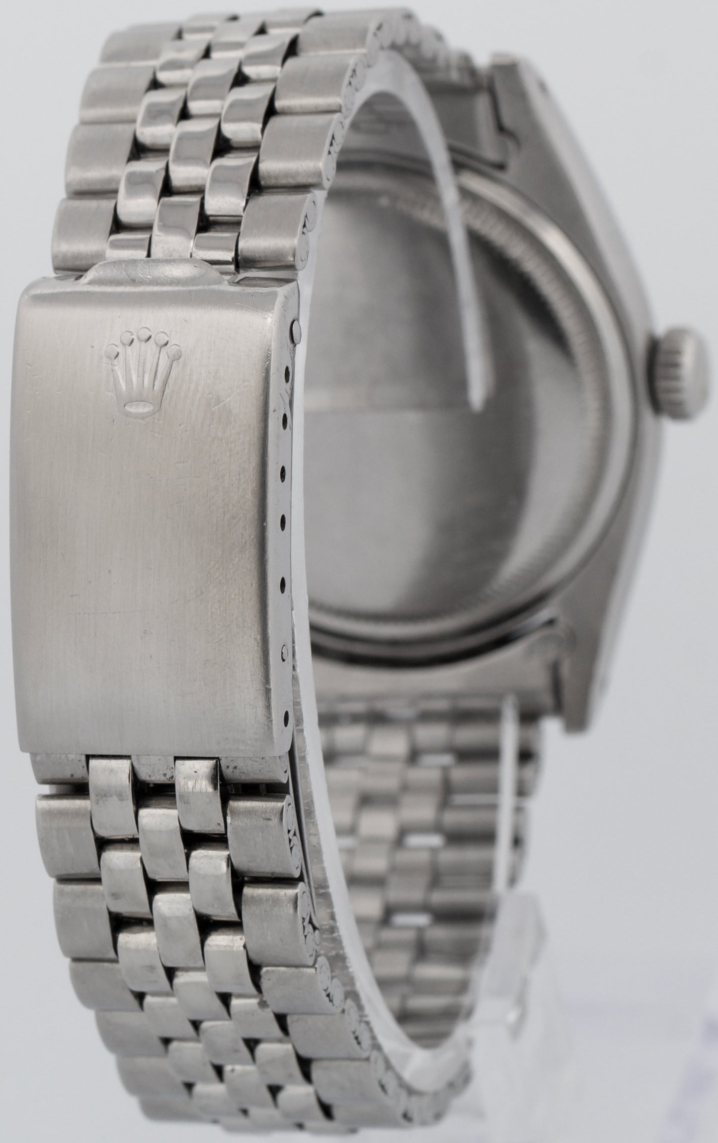 VINTAGE 1946 Rolex DateJust 36mm Black RED ROULETTE 14K Steel JUBILEE Watch 6605