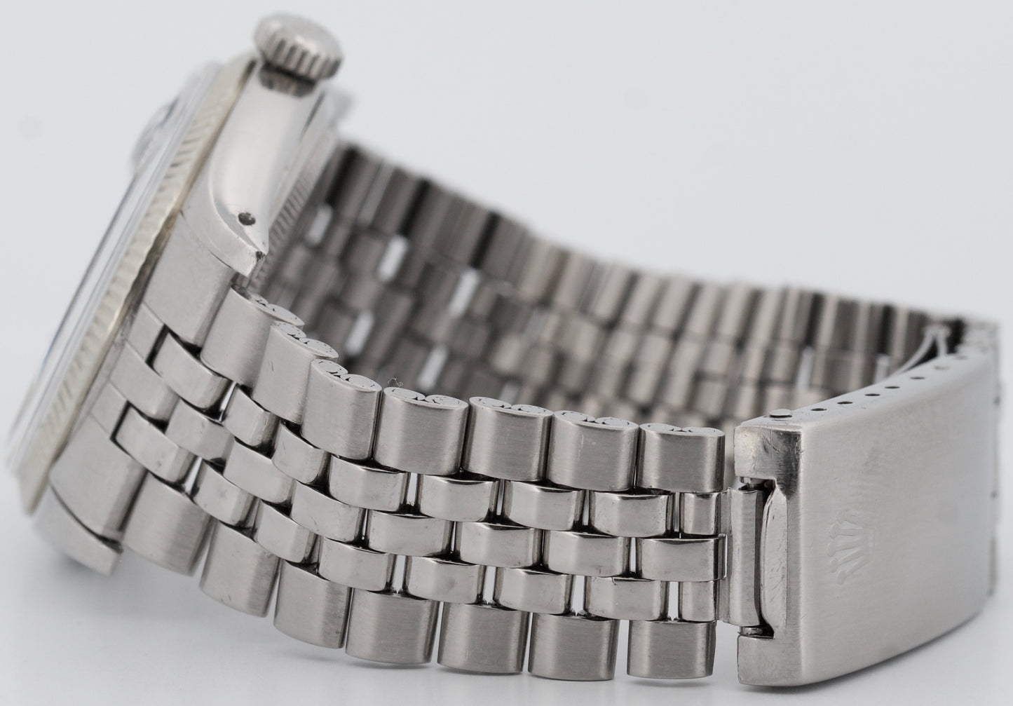 VINTAGE 1946 Rolex DateJust 36mm Black RED ROULETTE 14K Steel JUBILEE Watch 6605