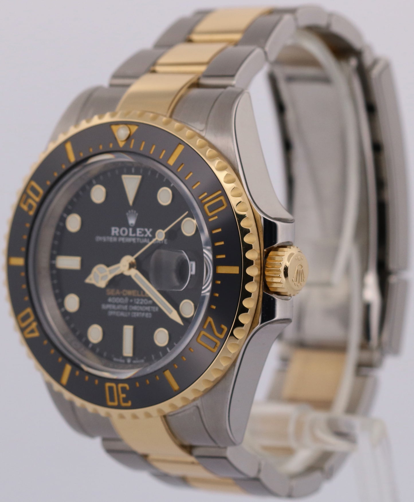2021 PAPERS Rolex Sea-Dweller 43mm BLACK Two-Tone 18K Gold Steel 126603 BOX