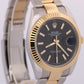 2021 PAPERS Rolex DateJust 41 BLACK Two-Tone 18K Steel OYSTER 41mm 126333 BOX