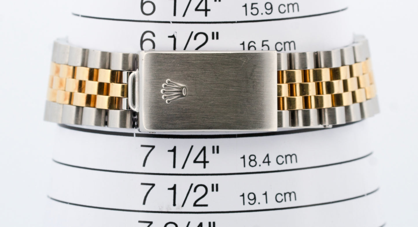 1986 Rolex Oyster Perpetual Date CHAMPAGNE 18K Gold Engine-Turned 34mm 15053