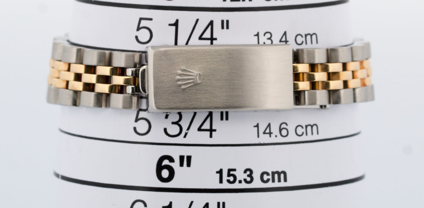 Rolex Oyster Perpetual 24mm CHAMPAGNE 18K Yellow Gold Steel JUBILEE 76193 Watch