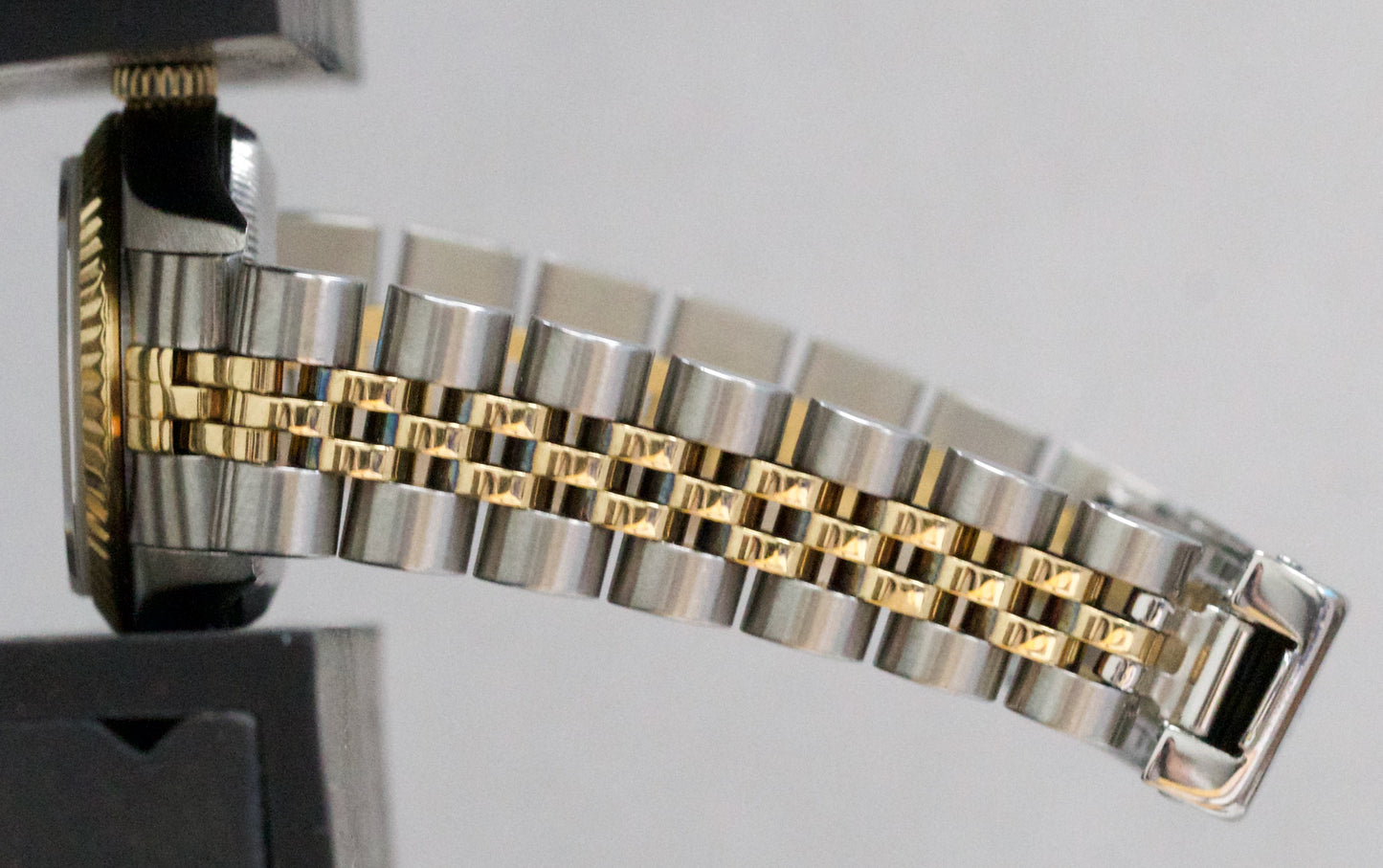 Rolex Oyster Perpetual 24mm CHAMPAGNE 18K Yellow Gold Steel JUBILEE 76193 Watch