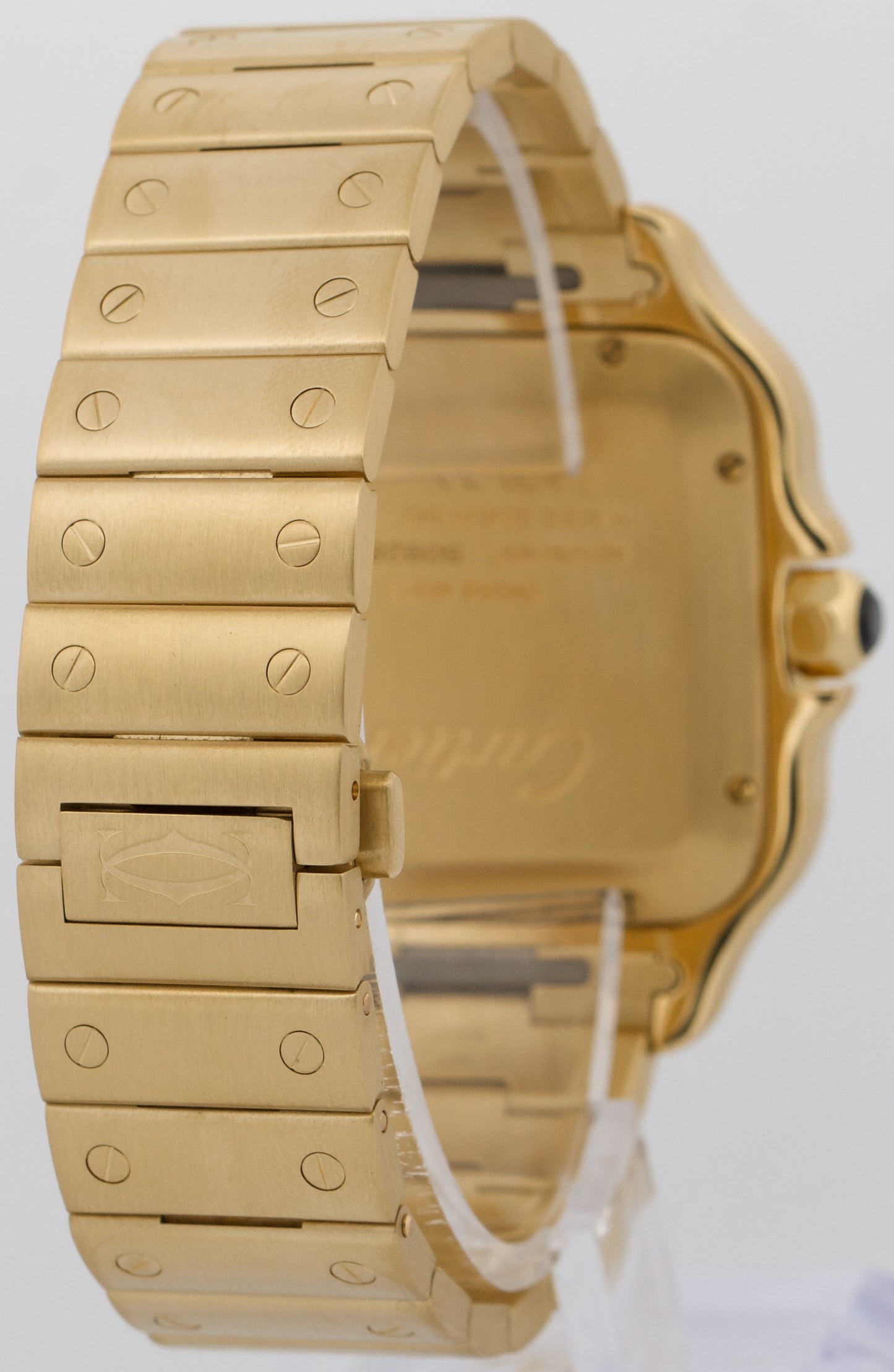 2024 PAPERS Cartier Santos SILVER WHITE 18K Yellow Gold 39.8mm 4070 WGSA0029 BOX