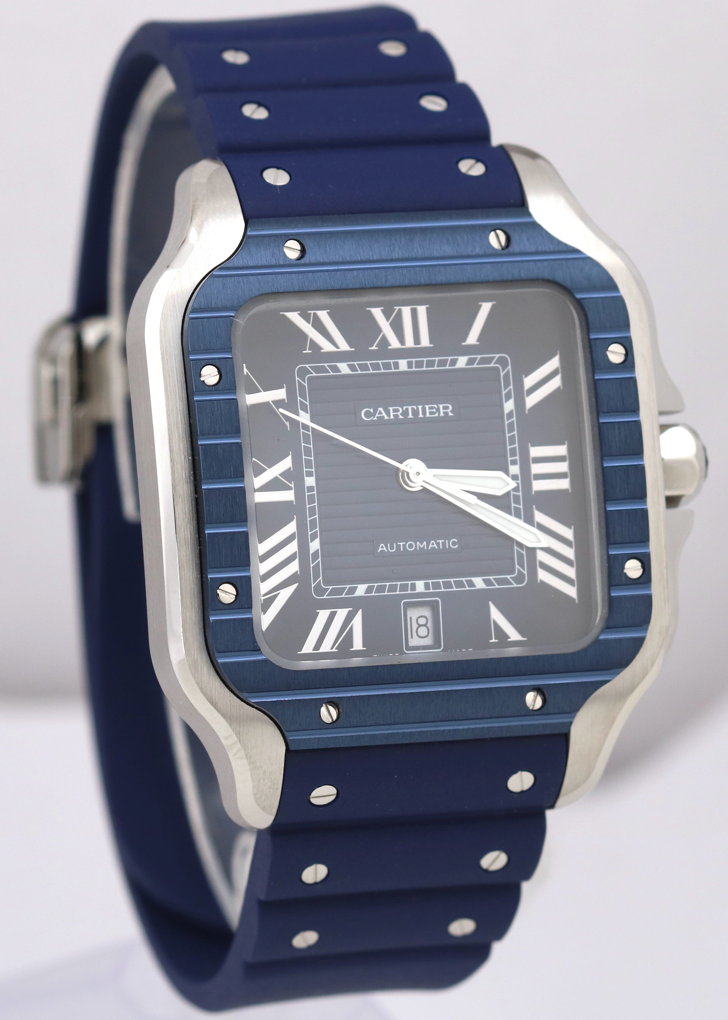 BRAND NEW Cartier Santos 40mm BLUE PVD Rubber 4072 WSSA0048 BRAND NEW Cartier Santos 40mm BLUE PVD Rubber 4072 WSSA0048