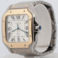 Cartier Santos WHITE Two-Tone Yellow Gold Steel 39.8mm 4072 / W2SA0009 Watch