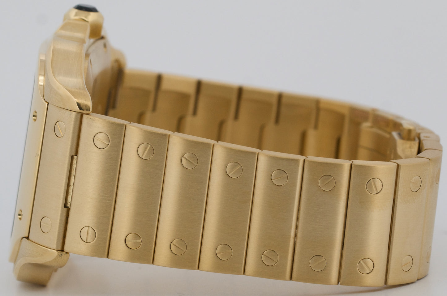 2024 PAPERS Cartier Santos SILVER WHITE 18K Yellow Gold 39.8mm 4070 WGSA0029 BOX