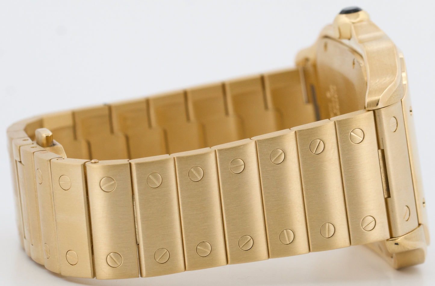 2024 PAPERS Cartier Santos SILVER WHITE 18K Yellow Gold 39.8mm 4070 WGSA0029 BOX